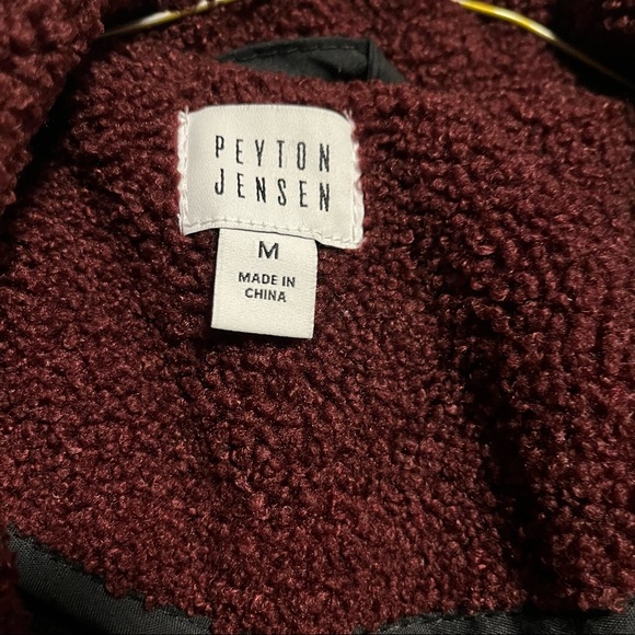 Peyton Jensen Faux Fur Teddy Bear Long Coat Jacket Long Sleeve V-neck  Medium C - Picture 5 of 8